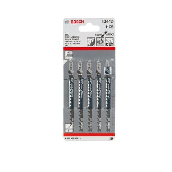 Lưỡi cưa lọng T 244 D - Gỗ 5 lưỡi Bosch 2608630058