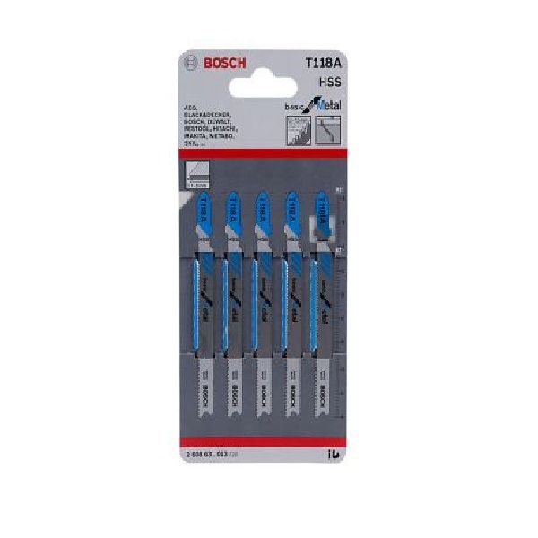 Lưỡi cưa lọng T 118 A - Sắt 5 lưỡi Bosch 2608631013