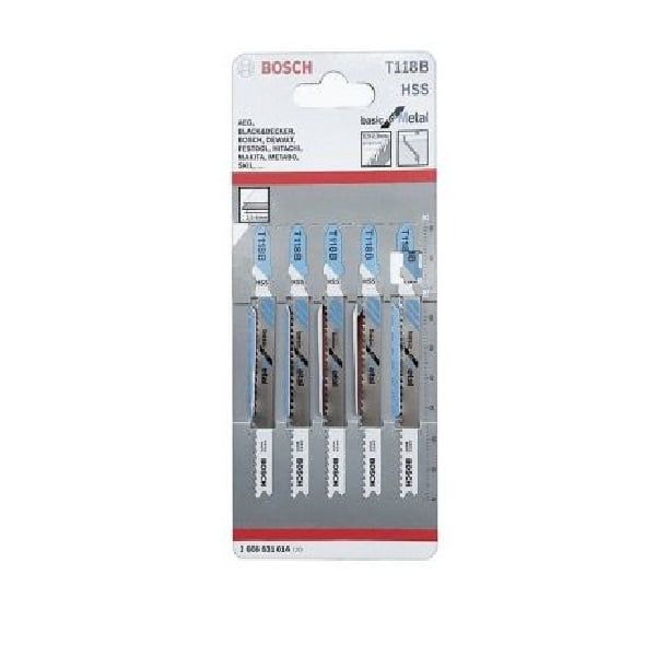 Lưỡi cưa lọng T 118 B - Sắt 5 lưỡi Bosch 2608631014