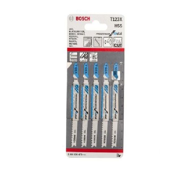 Lưỡi cưa lọng T 123 AF - Sắt 5 lưỡi Bosch 2608638473