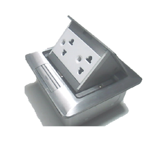 Ổ cắm âm sàn Schneider cho Concept có đế âm, màu nhũ bạc CON224_ABE_G5