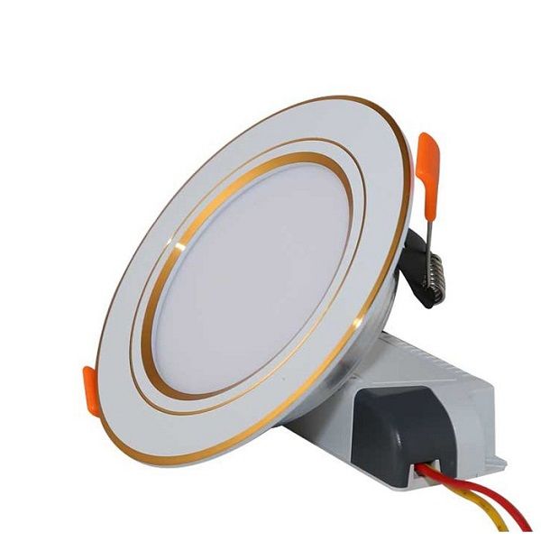 Đèn Led âm trần viền vàng 7W-9W