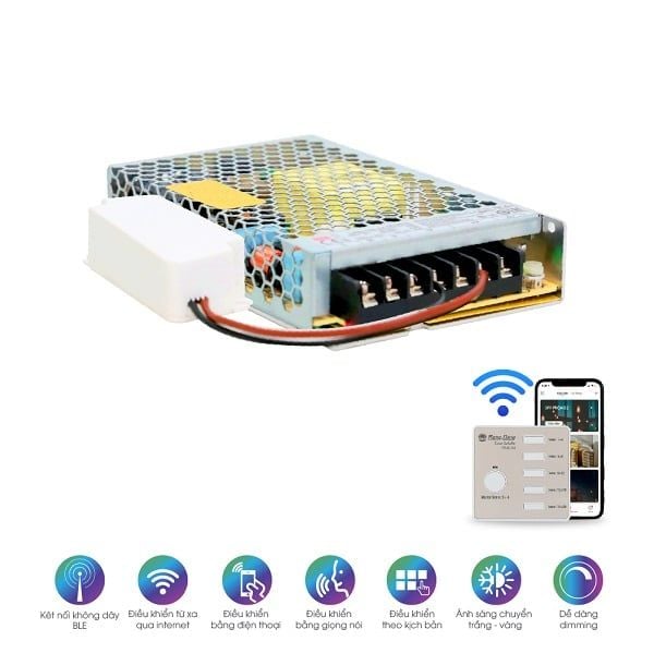 Bộ driver led dây đổi màu DR-LD01.BLE 1000/7W Rạng đông