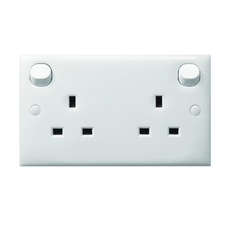 Bộ ổ cắm đôi 3 chấu 13A có công tắc, kiểu Anh Schneider E30 E25R_WE_G19