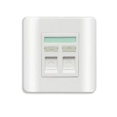 Bộ ổ cắm điện thoại và ổ cắm mạng cat6 E8432TDRJS_6 Schneider ZENCELO