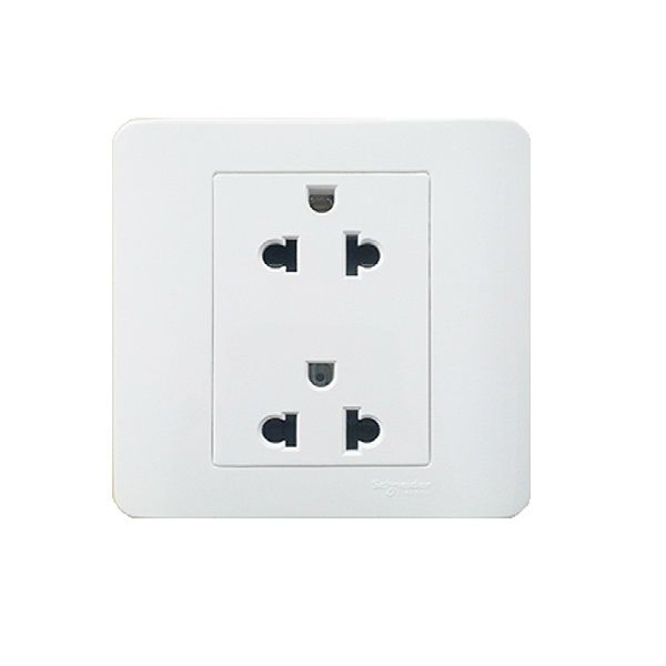 Bộ ổ cắm đôi 3 chấu 16A E84426UES2 Schneider ZENCELO