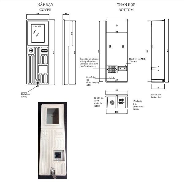 Hộp công tơ điện 3P ngoài trời