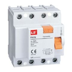 Cầu dao điện loại tép chống rò điện RCCB RKN 3P+N 30mA LS