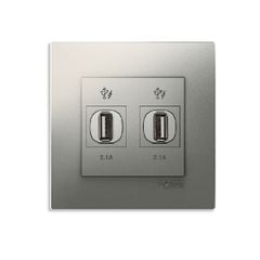 Bộ ổ cắm sạc USB đôi 2.1A Schneider VIVACE KB32USB_WE_G19/ KB32USB_AS_G19