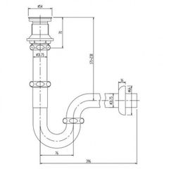 Bộ xả lavabo Inax LF-105PAL Chữ P