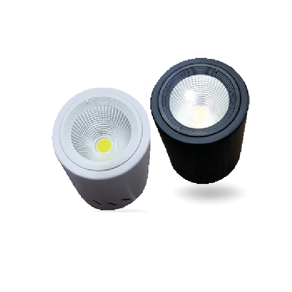 Đèn Led Lon nổi COB 12W vỏ đen/ trắng