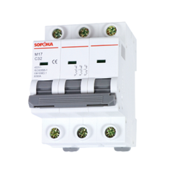 Cầu dao tự động MCB 3P SOPOKA M17