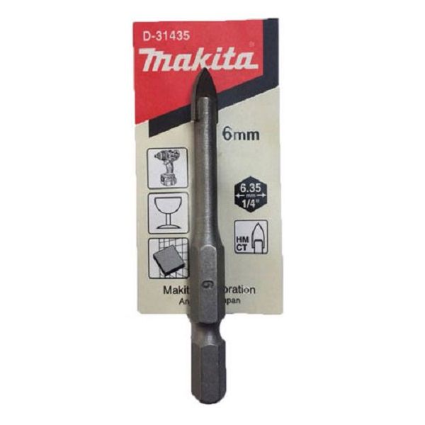 Mũi khoan gạch men 6mm chân lục giác Makita D-31435