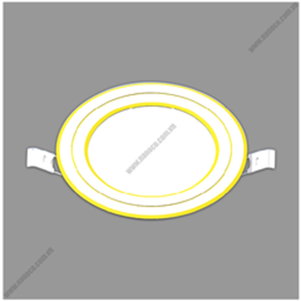 Đèn LED Downlight 3S SERI - IP20 viền vàng 12W Nanoco