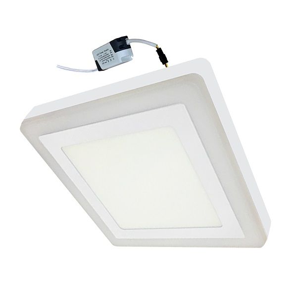 Đèn Led nổi vuông viền màu Xanh dương 3 chế độ sáng