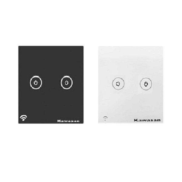 Công tắc cảm ứng chạm, hẹn giờ điều khiển qua wifi Kawasan CT2V-WIFI (B/W)