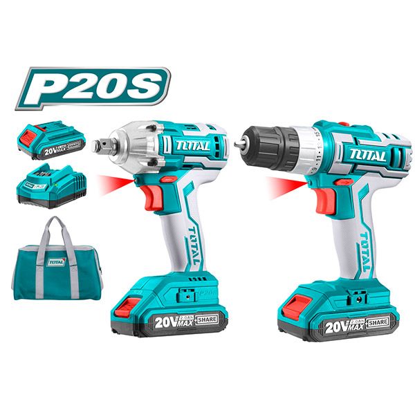 Bộ máy khoan và bu lông 20V Total TCKLI2007