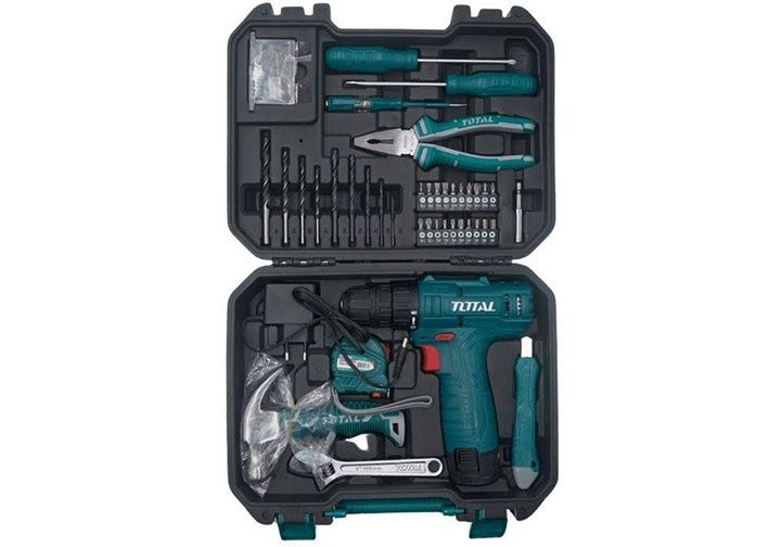Bộ máy khoan dùng pin 12V và 81 chi tiết Total THKTHP10812