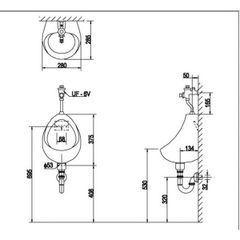 Bồn tiểu nam Inax U-116V