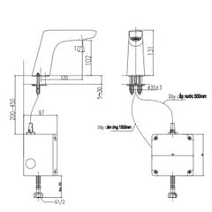 Vòi chậu cảm ứng lạnh Inax AMV-50B