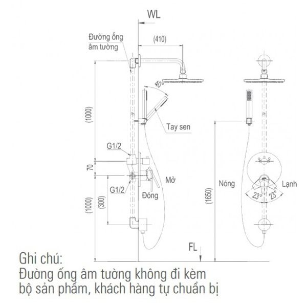 Sen tắm âm tường Inax BFV-71SEW