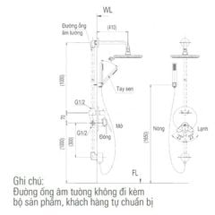 Sen tắm âm tường Inax BFV-71SEW