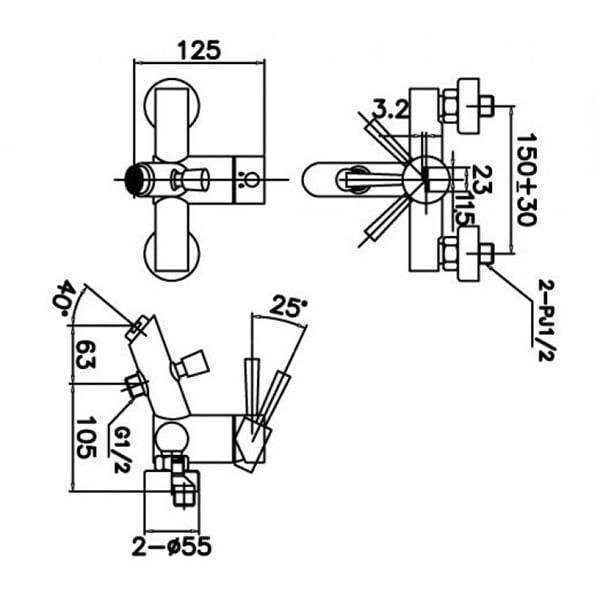 Sen tắm nóng lạnh Inax BFV-8000S