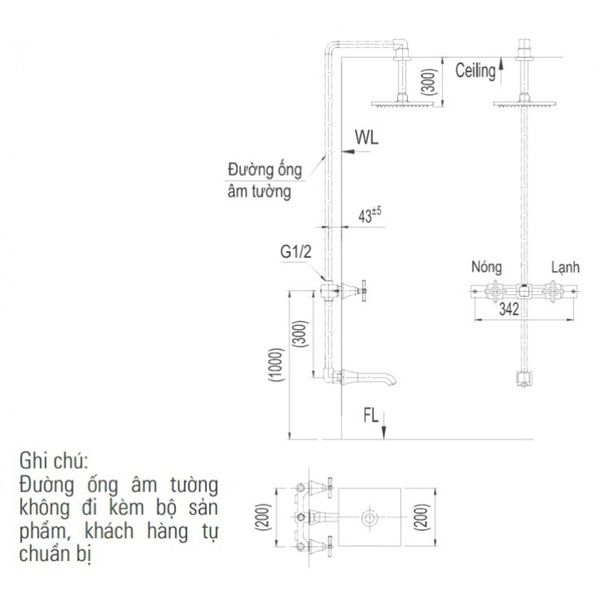 Sen tắm âm tường Inax BFV-81SEC