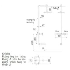 Sen tắm âm tường Inax BFV-81SEC