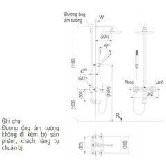 Sen tắm âm tường Inax BFV-81SEHW