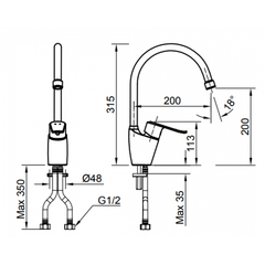 Vòi bếp Inax SFV-2011S