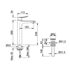 Vòi chậu nóng lạnh Inax LFV-502SH