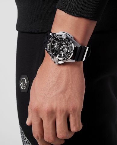  PHILIPP PLEIN - Đồng hồ nam The $Kull Carbon Fiber 44mm 