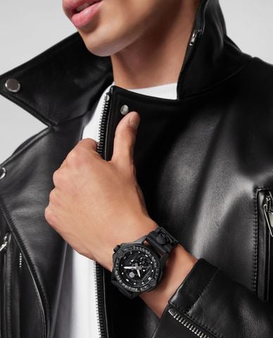  PHILIPP PLEIN - Đồng hồ nam The $Kull Carbon Fiber 44mm 