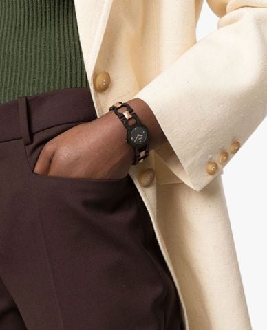  FERRAGAMO - Đồng hồ nữ Double Gancini Stud 25mm 