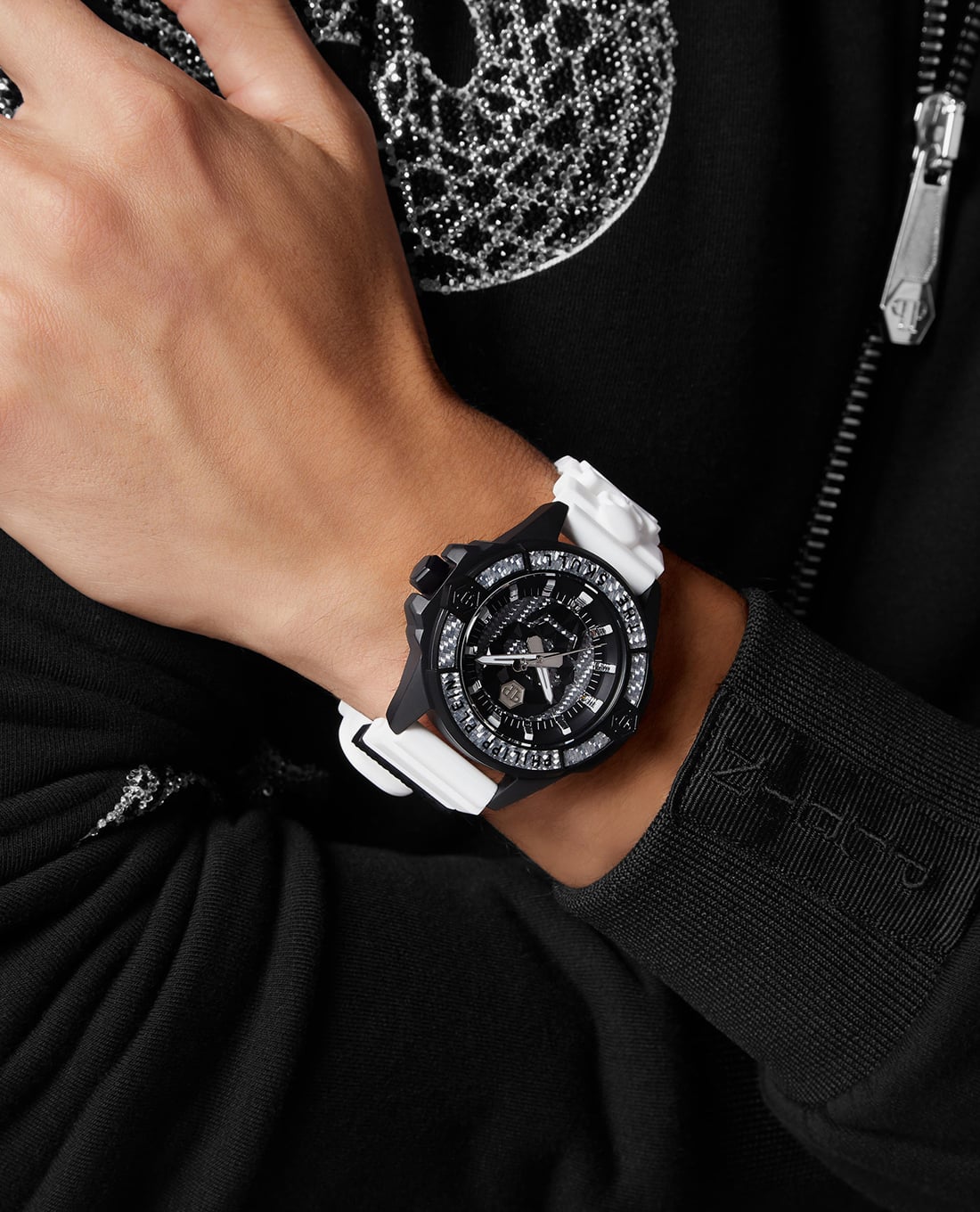 PHILIPP PLEIN - Đồng hồ nam The $Kull Carbon Fiber 44mm