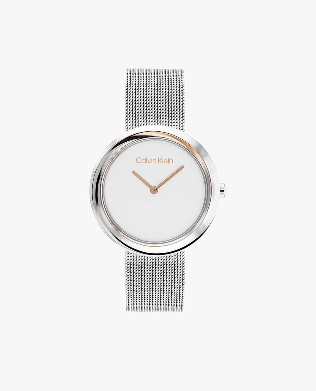 Calvin Klein - Đồng hồ nữ dây lưới Twisted Bezel 34mm