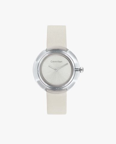  Calvin Klein - Đồng hồ nữ dây da Circular 35.5mm 