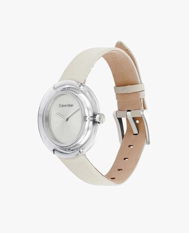  Calvin Klein - Đồng hồ nữ dây da Circular 35.5mm 