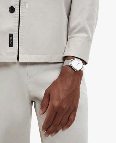  Calvin Klein - Đồng hồ unisex dây lưới 35mm 