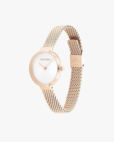  Calvin Klein - Đồng hồ nữ dây lưới Minimalistic T 28mm 