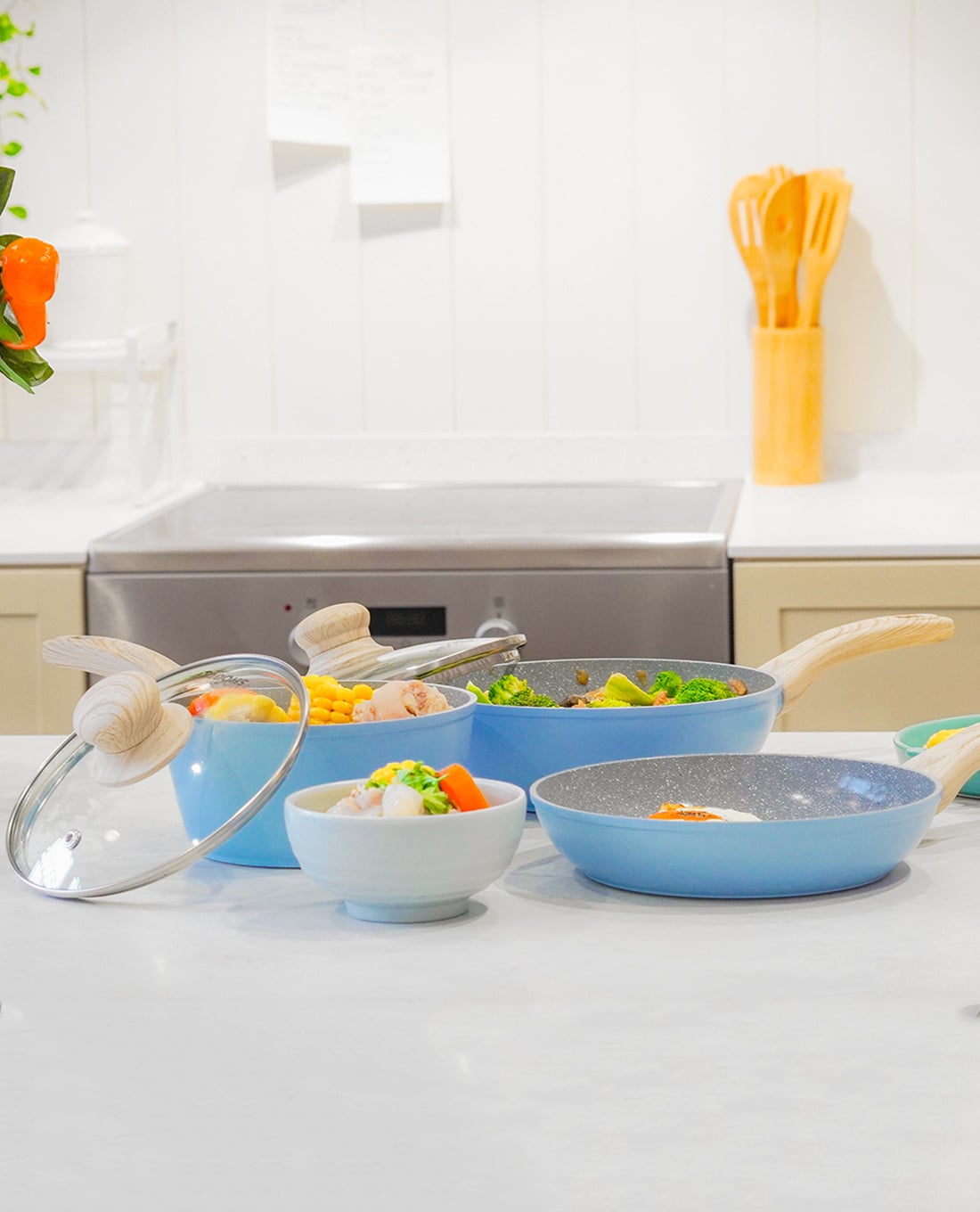 LA GOURMET - Bộ 3 chảo chống dính mini Shogun