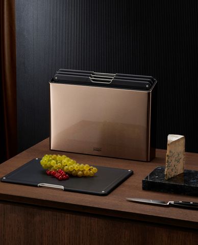  JOSEPH JOSEPH - Bộ thớt 4 món cao cấp Folio™ Steel Makers Collection 