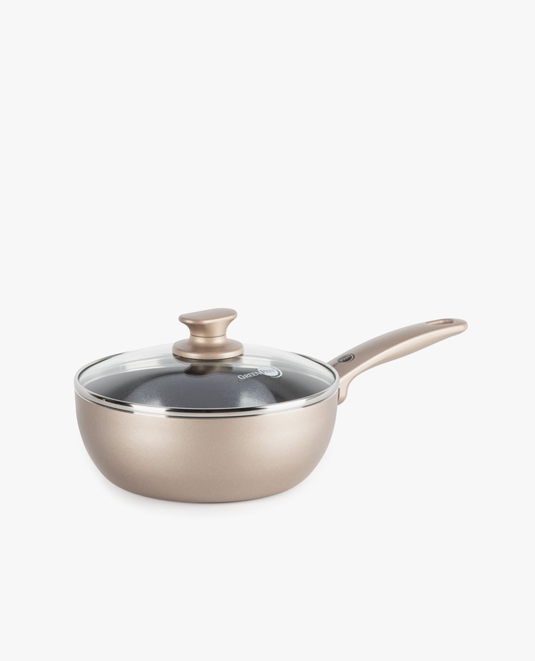 GREENPAN - Chảo chống dính lòng sâu có nắp Greenpan Cam Bronze 20cm