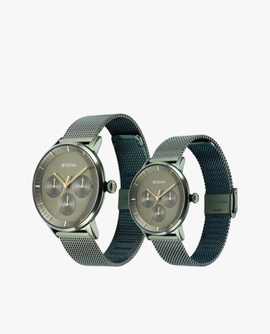  TITAN - Đồng hồ đôi nam nữ Bandhan 42mm & 36mm 