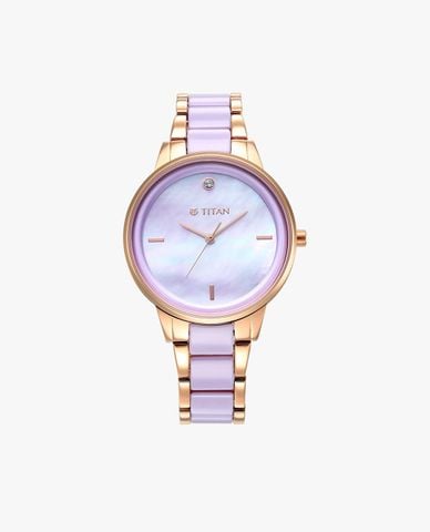  TITAN - Đồng hồ nữ Purple Ceramics 35mm 