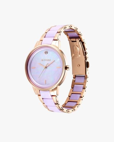  TITAN - Đồng hồ nữ Purple Ceramics 35mm 