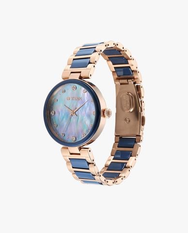  TITAN - Đồng hồ nữ Purple Ceramics 34mm 