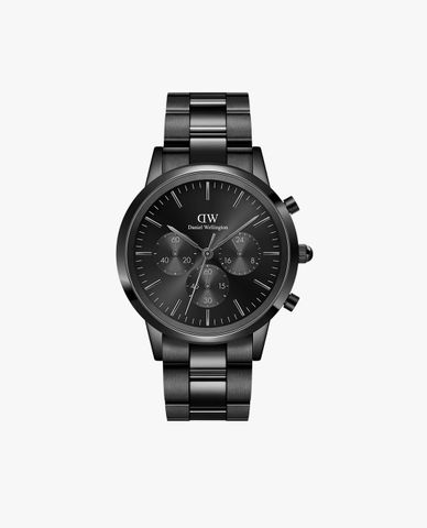  DANIEL WELLINGTON - Đồng hồ nam Iconic Iconic Chronograph Link Onyx B 42mm 