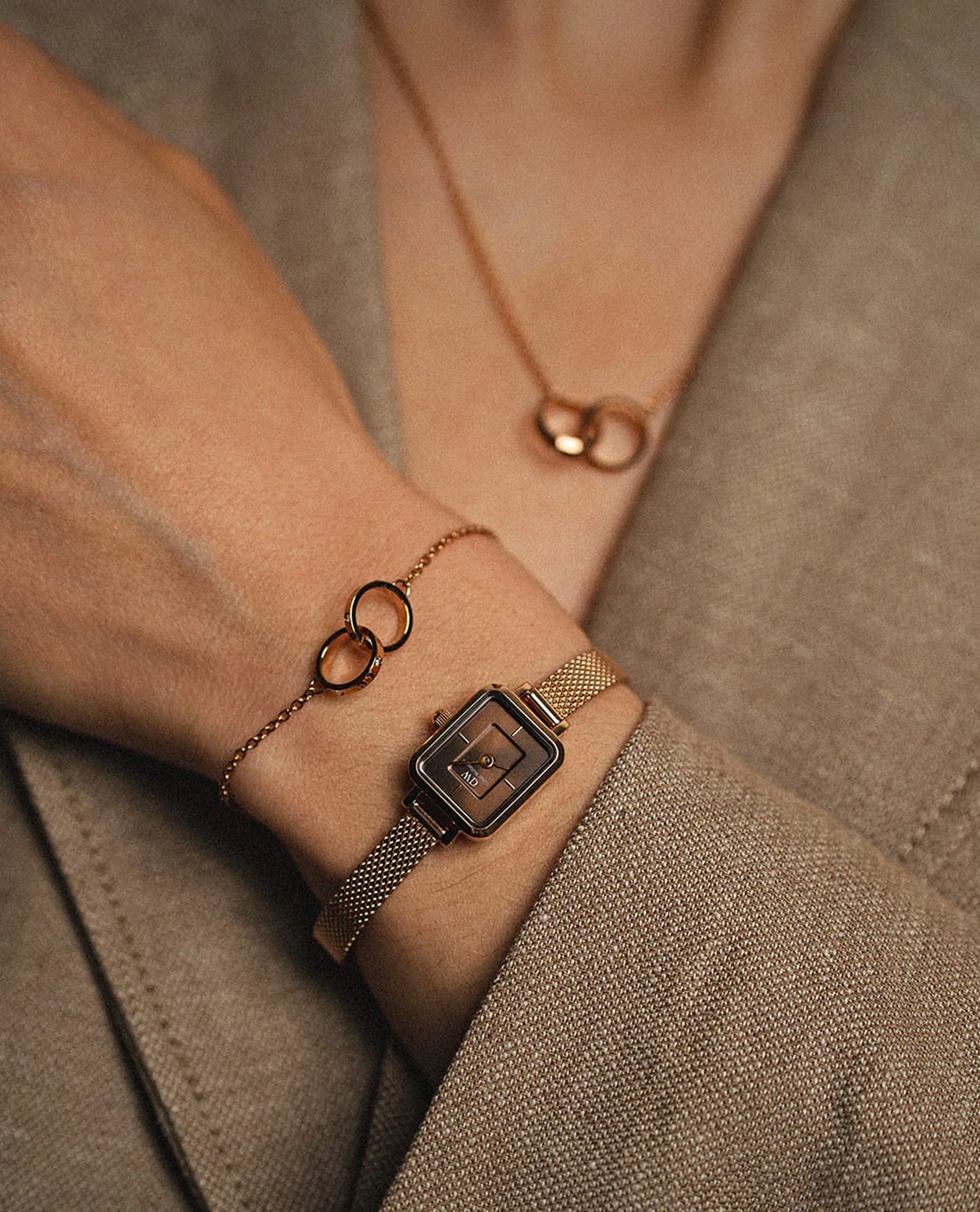 DANIEL WELLINGTON - Đồng hồ nữ Quadro Mini Melrose 18.2mm